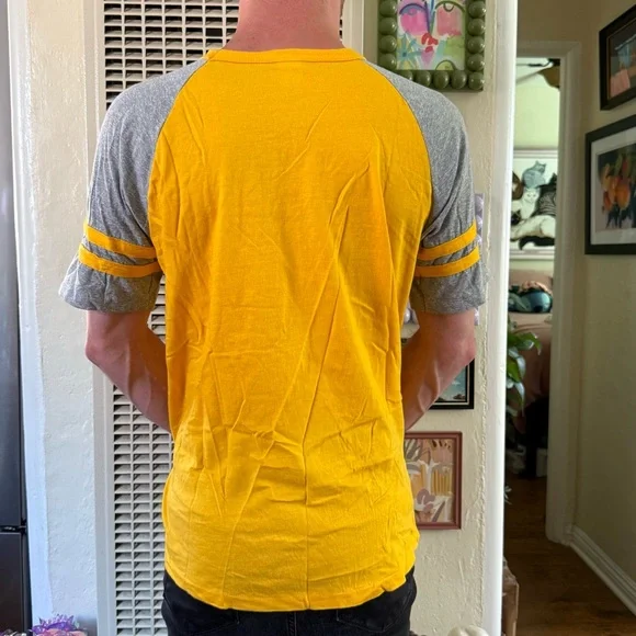 Vintage 1980s screen print ringer tee - Picture 3 of 4